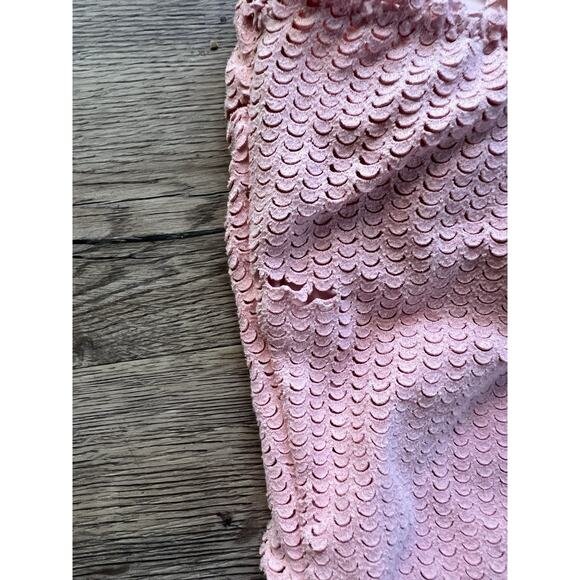 VIX PAULA HERMANNY Pink Romance Scales Buttons One Piece Swimwear SMALL - Picture 4 of 5